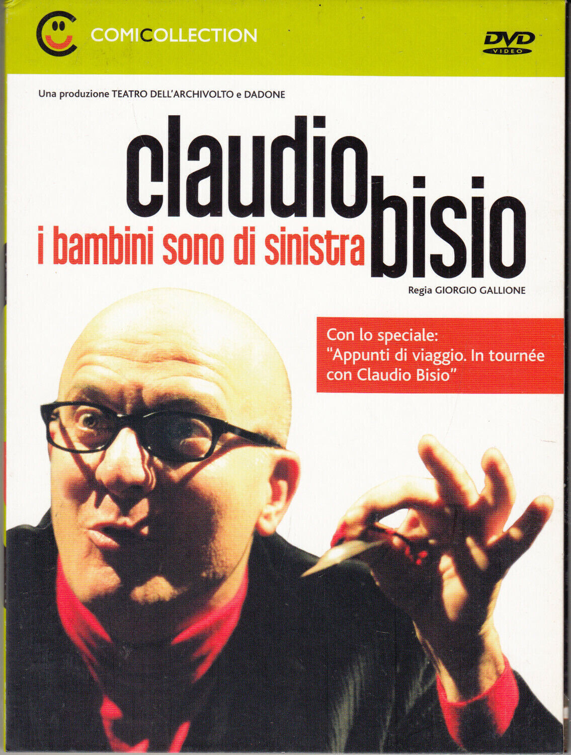 TeknoFilm -  DVD - CLAUDIO BISIO - I BAMBINI SONO DI SINISTRA di Giorgio Gallione (2003) - GAZZETTA DELLO SPORT
