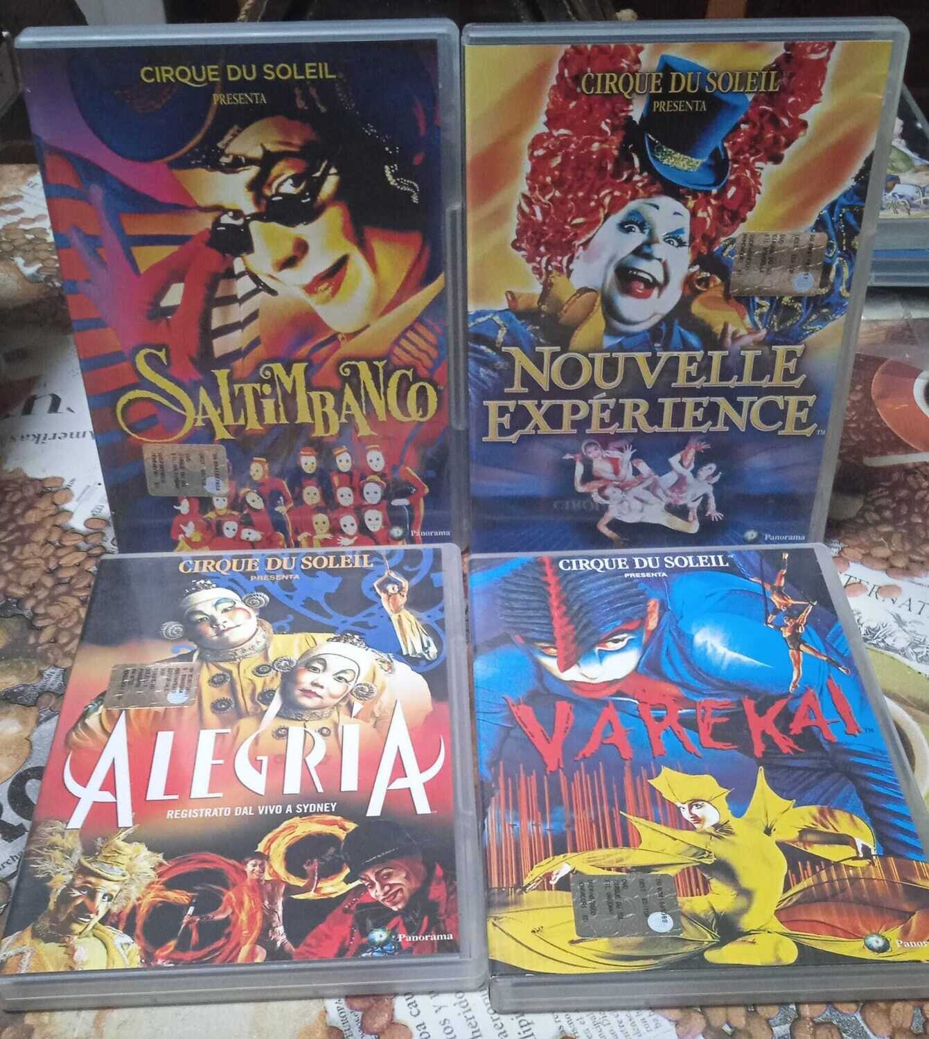 TeknoFilm - 4 DVD - CIRQUE DU SOLEIL Collection - NOUVELLE EXPERIENCE - ALEGRIA - VAREKAI - SALTIMBANCO - PANORAMA