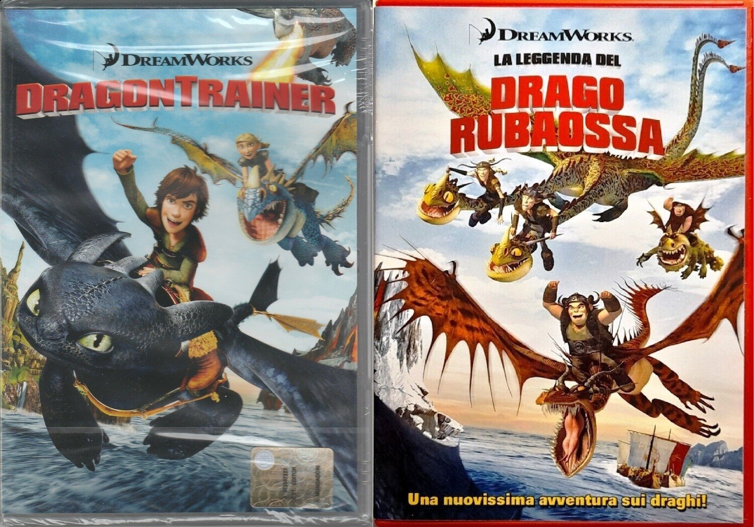 TeknoFilm - 2 DVD – Edizione speciale: DRAGON TRAINER di Dean DeBlois, Chris Sanders (2010) + LA LEGGENDA DEL DRAGO RUBAOSSA di John Puglisi (2010) - DREAMWORKS