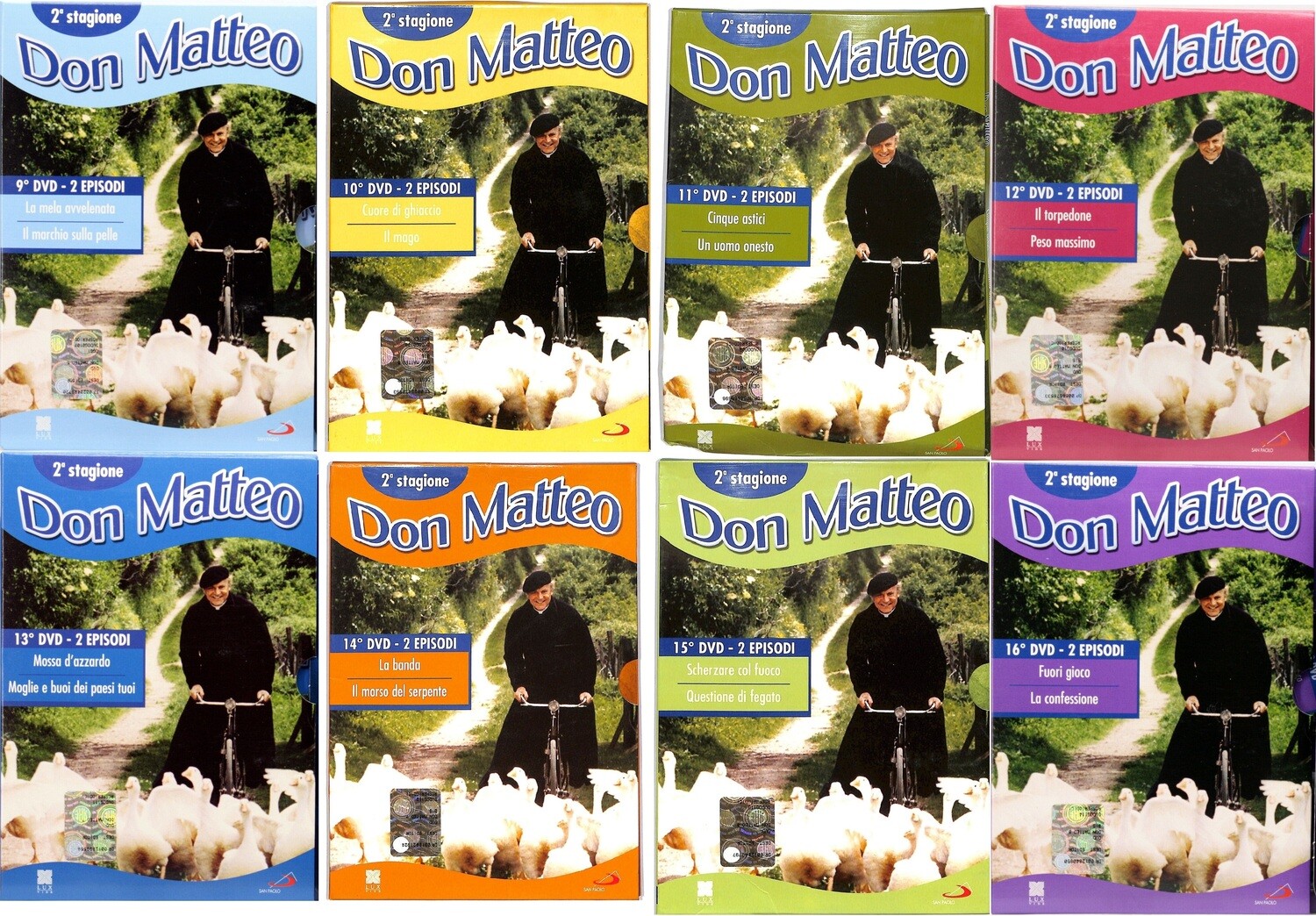 TeknoFilm - 8 DVD – DON MATTEO - Stagione 2 di A.A.V.V. (2001) - SAN PAOLO AUDIOVISIVI