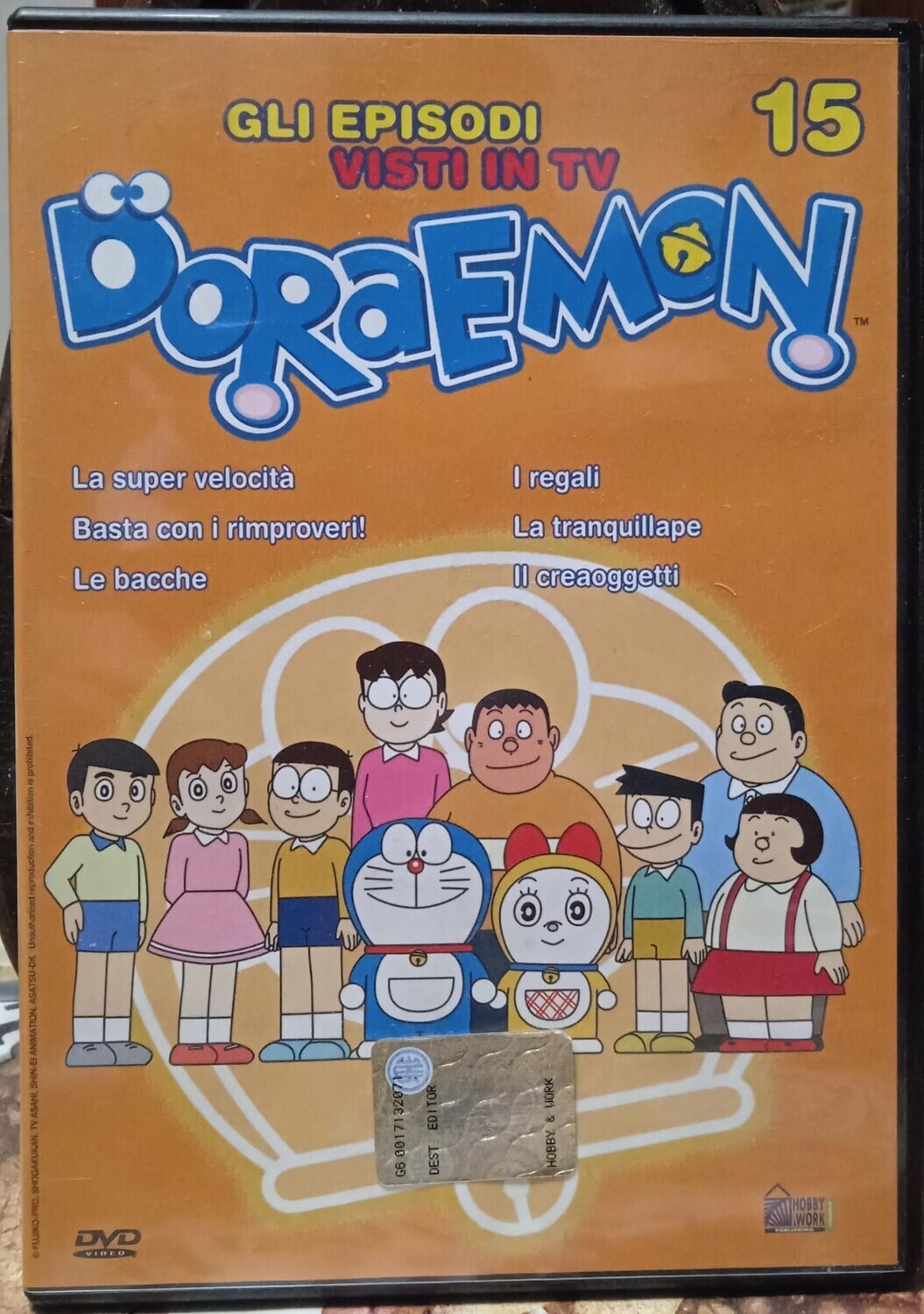 TeknoFilm - DVD – DORAEMON Vol. 15 - Stagione 1 Episodi 85 - 86- 87 - 88 - 89 - 90 (1979) - HOBBY & WORK