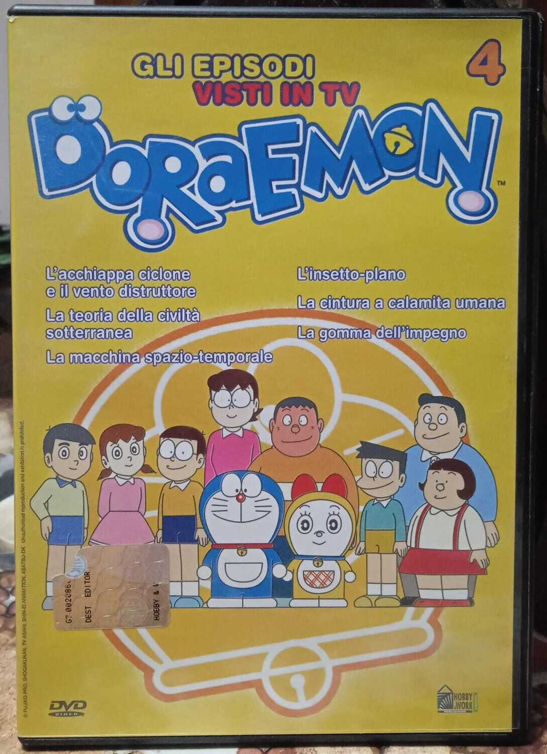 TeknoFilm - DVD – DORAEMON Vol. 04 - Stagione 1 Episodi 19 - 20- 21 - 22 - 23 - 24 (1979) - HOBBY & WORK