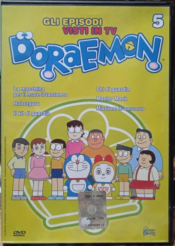 TeknoFilm - DVD - DORAEMON Vol. 05 - Stagione 1 Episodi 25 - 26 - 27 - 28 - 29 - 30 di Mitsuo Kaminashi (1973) - HOBBY & WORK