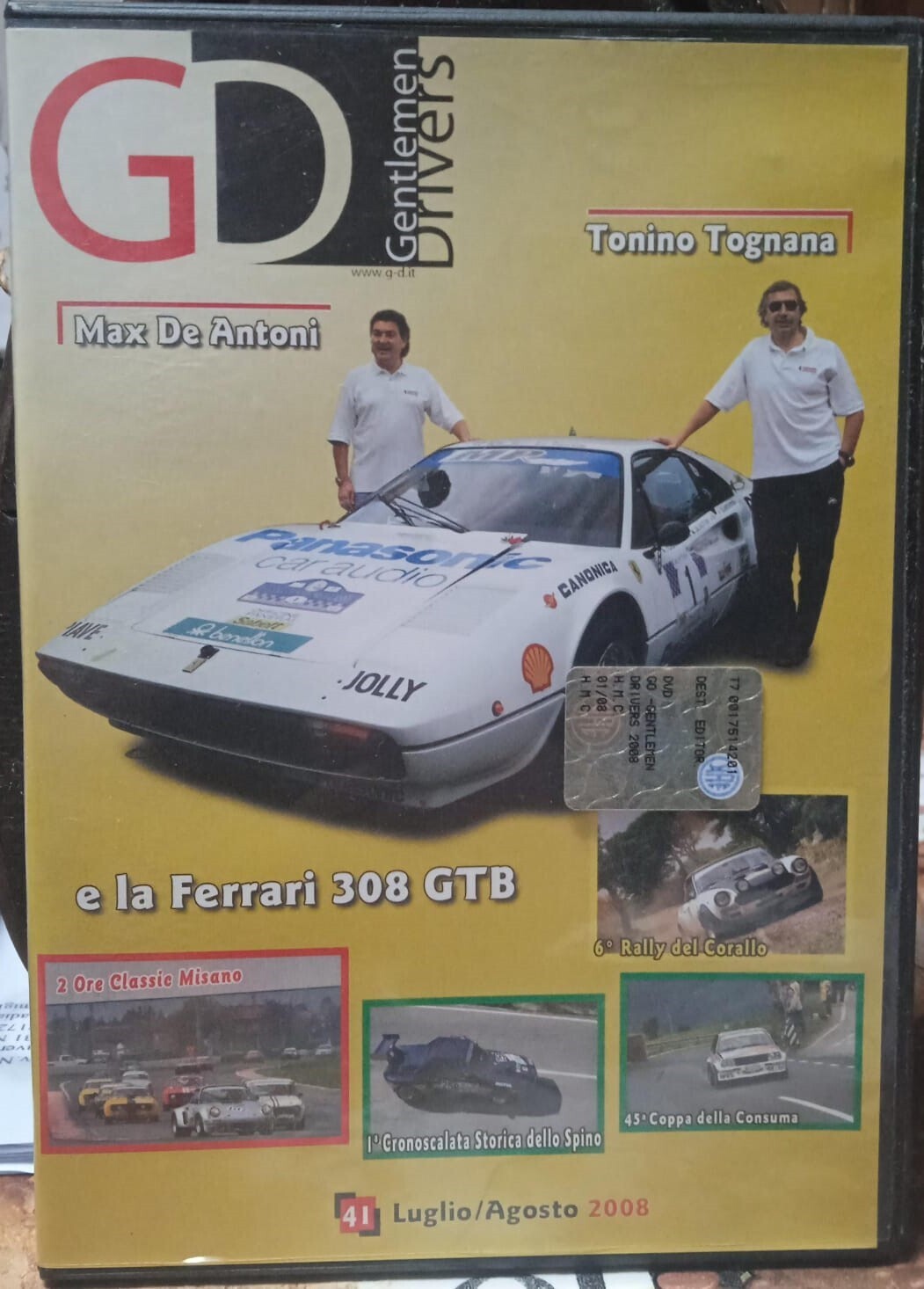 TeknoFilm - DVD – G.D. - GENTLEMEN DRIVERS - Tonino Tognana e Max De Antoni e la Ferrari 308 GTB (2006) - H.M.C.