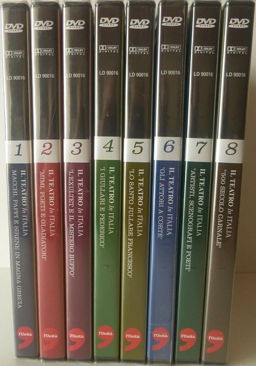 TeknoFilm - 8 DVD (Senza cofanetto) - GIORGIO ALBERTAZZI E DARIO FO' - IL TEATRO IN ITALIA di Roberto Capanna (2010) - L'UNITA'