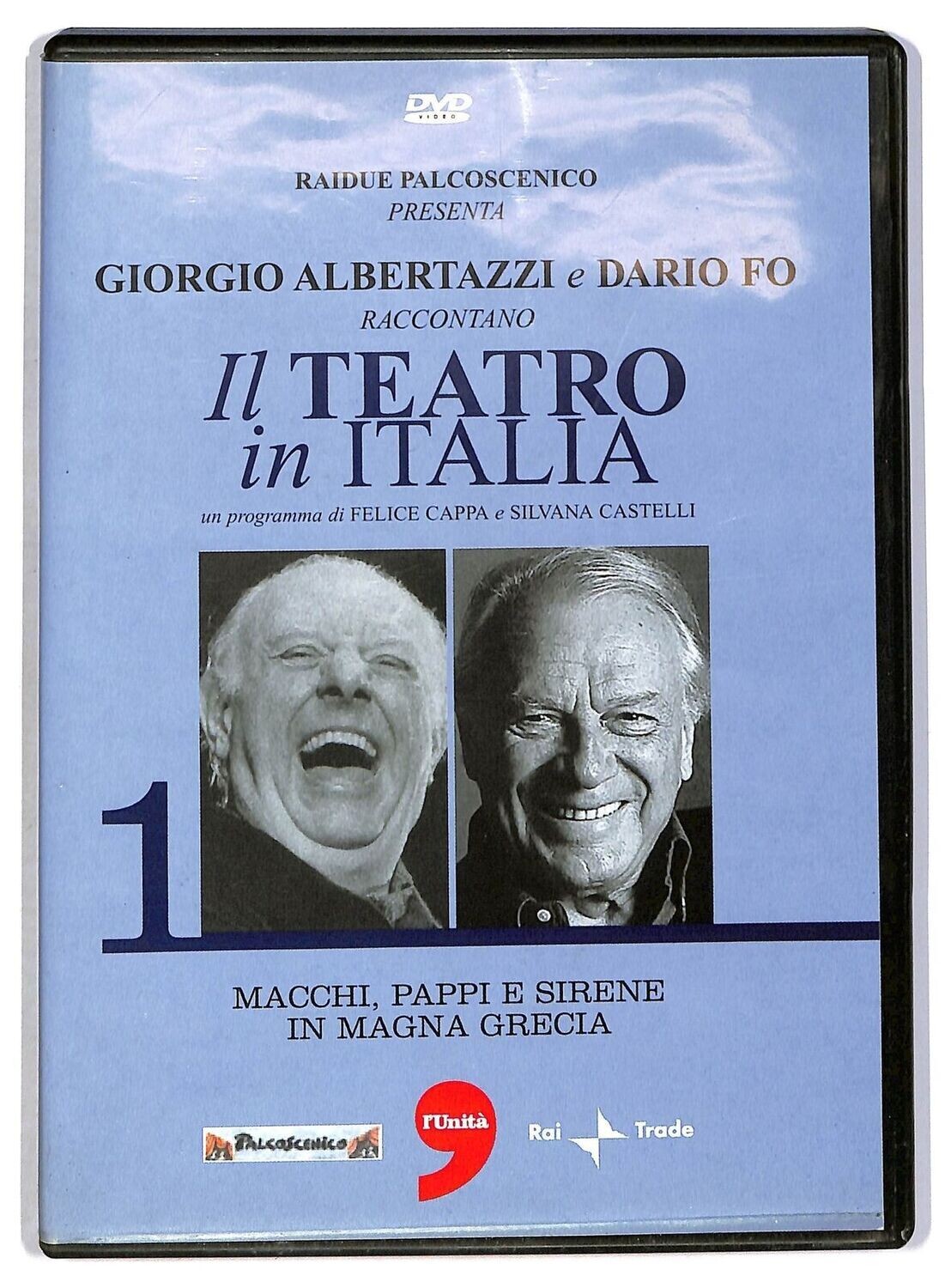 TeknoFilm - DVD - Giorgio Albertazzi e Dario fò raccontano: MACCHI, PAPPI E SIRENE IN MAGNA GRECIA di Roberto Capanna (2010) - L'UNITA'