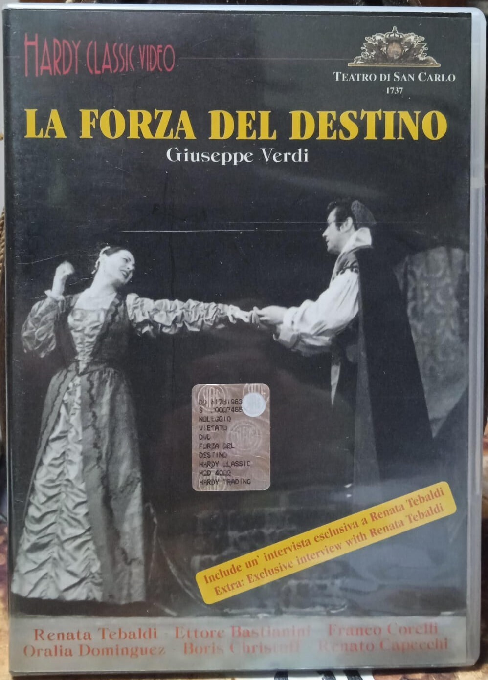 TeknoFilm - DVD (NTSC) – LA FORZA DEL DESTINO Teatro San Carlo di Napoli di Francesco Maria Piave (1958) - HARRY CLASSIC VIDEO