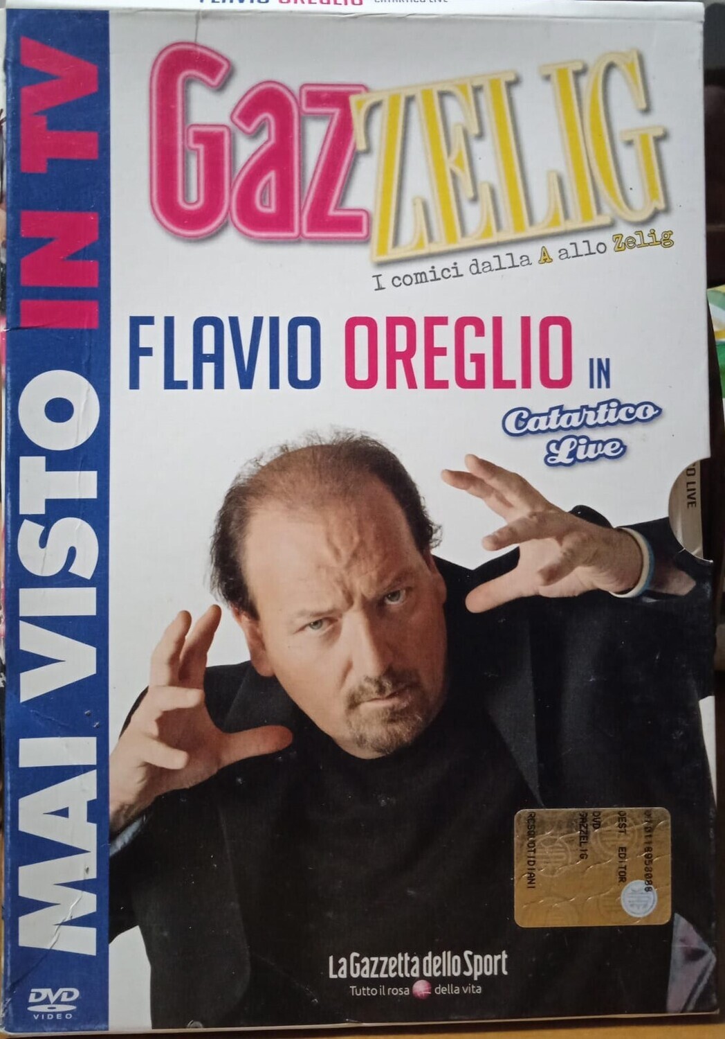 TeknoFilm - DVD – GAZZELIG - FLAVIO OREGLIO in CATARTICO LIVE (2009) - GAZZETTA DELLO SPORT