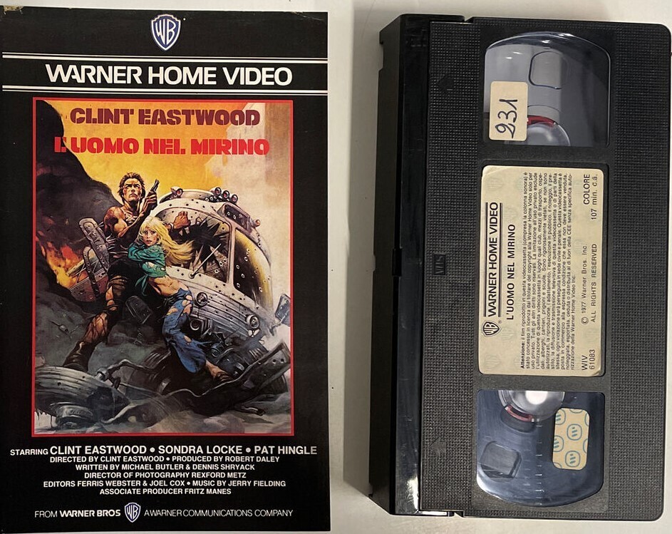 TeknoFilm - VHS – L'UOMO NEL MIRINO di Clint Eastwood (1977) - WARNER BROS