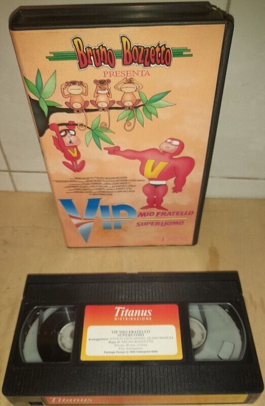 TeknoFilm - VHS – VIP - MIO FRATELLO SUPERUOMO di Bruno Bozzetto (1990) - VIDEOGRAM