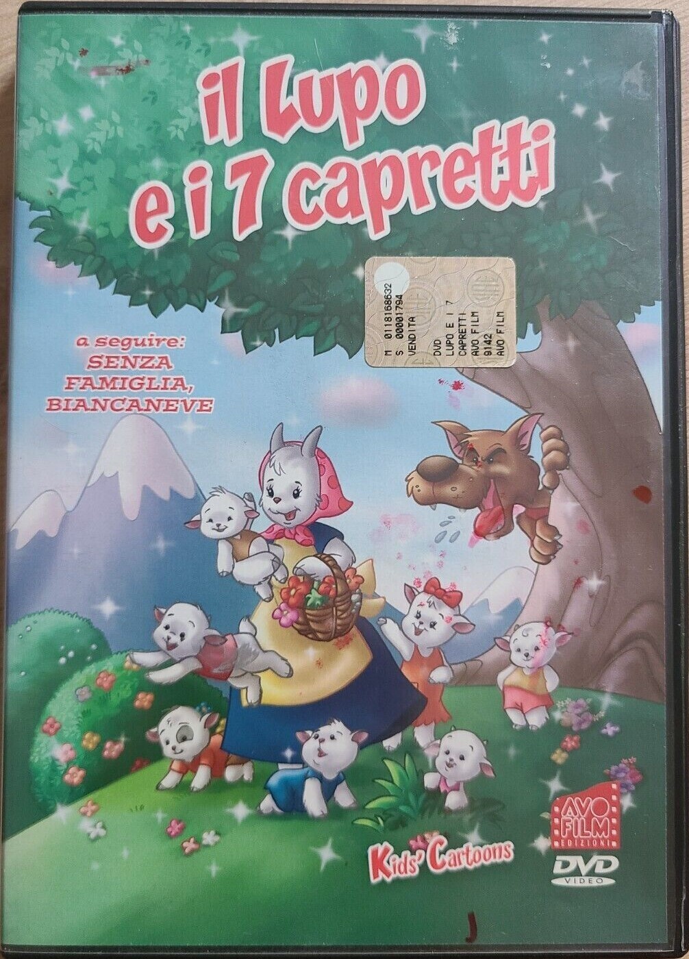 TeknoFilm - DVD – IL LUPO E I 7 CAPRETTI (Keinosuke Tsuchiya) + FAMIGLIA (Sadao Nozaki) + BIANCANEVE (Hitihiko Soda) 1977 - AVOFILM