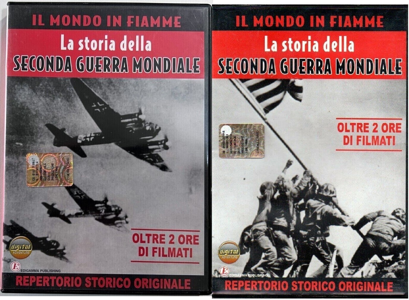 TeknoFilm – 2 DVD – IL MONDO IN FIAMME - LA STORIA DELLA SECONDA GUERRA MONDIALE Prima e Seconda parte (Repertorio storico originale) 2003 - CINEHOLLYWOOD