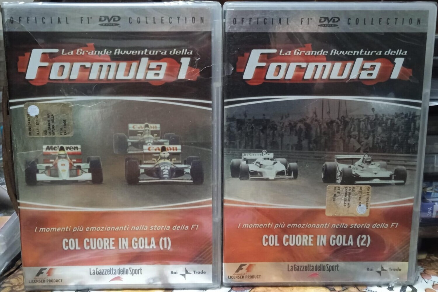 TeknoFilm - 2 DVD - LA GRANDE AVVENTURA DELLA FORMULA 1 Vol. 14 e Vol. 15 - COL CUORE IN GOLA 01 e 02 (2007) - GAZZETTA DELLO SPORT