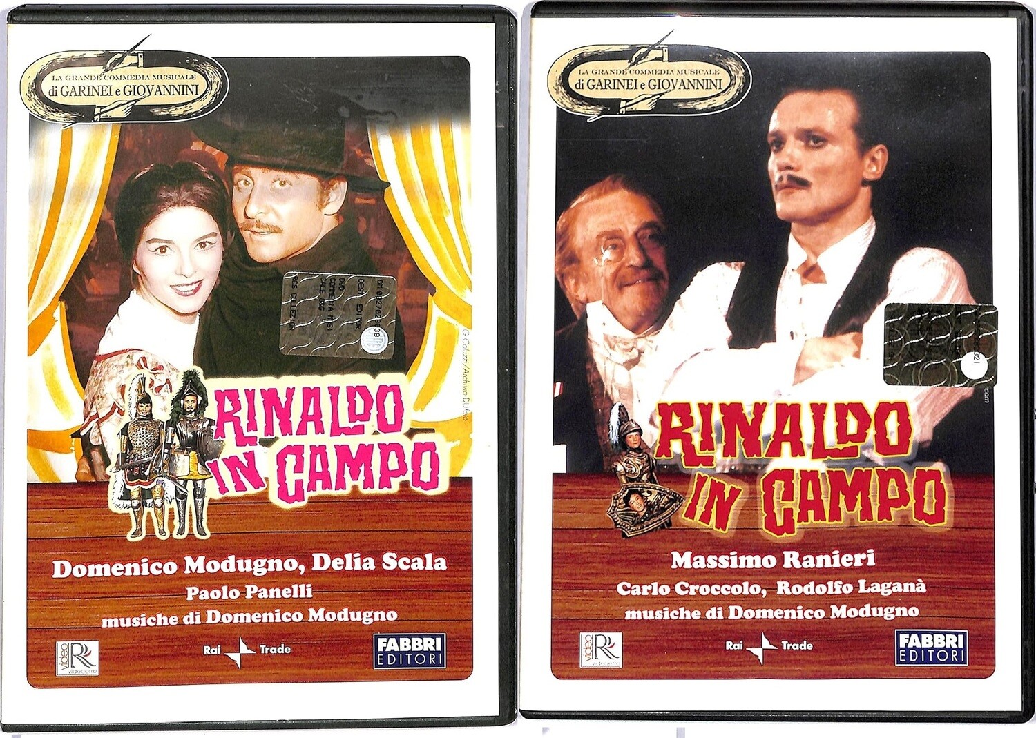TeknoFilm - 2 DVD - La grande commedia musicale Garinei & Giovannini - RINALDO IN CAMPO: Vers. 1989 regia Gian Carlo Nicotra + Vers. 1962 regia Carla Ragionieri - FABBRI EDITORI