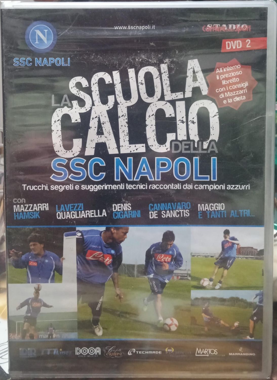 TeknoFilm – DVD – LA SCUOLA CALCIO DELLA SSC NAPOLI Parte 2 - Trucchi, segreti e suggerimenti tecnici raccontati dai campioni azzurri - CORRIERE DELLO SPORT