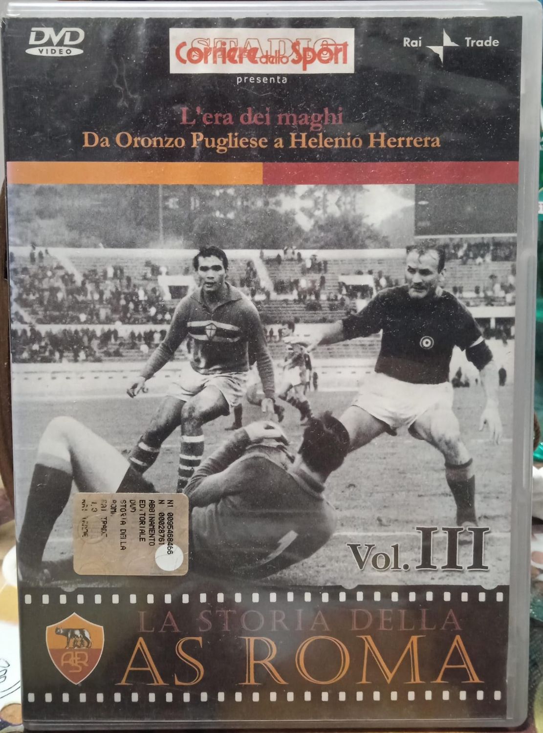 TeknoFilm – DVD – La storia dell'A.S. Roma Vol. 03 - L'ERA DEI MAGHI + DA ORONZO PUGLIESE A HELENIO HERRERA - CORRIERE DELLO SPORT
