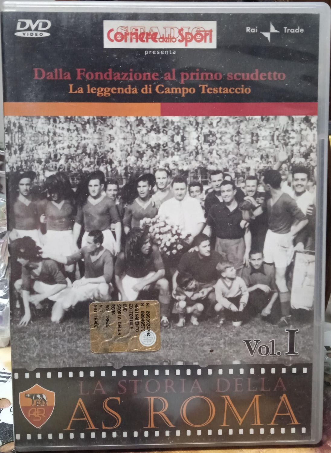 TeknoFilm – DVD – La storia dell'A.S. Roma Vol. 01 - DALLA FONDAZIONE AL PRIMO SCUDETTO + LA LEGGENDA DI CAMPO TESTACCIO - CORRIERE DELLO SPORT
