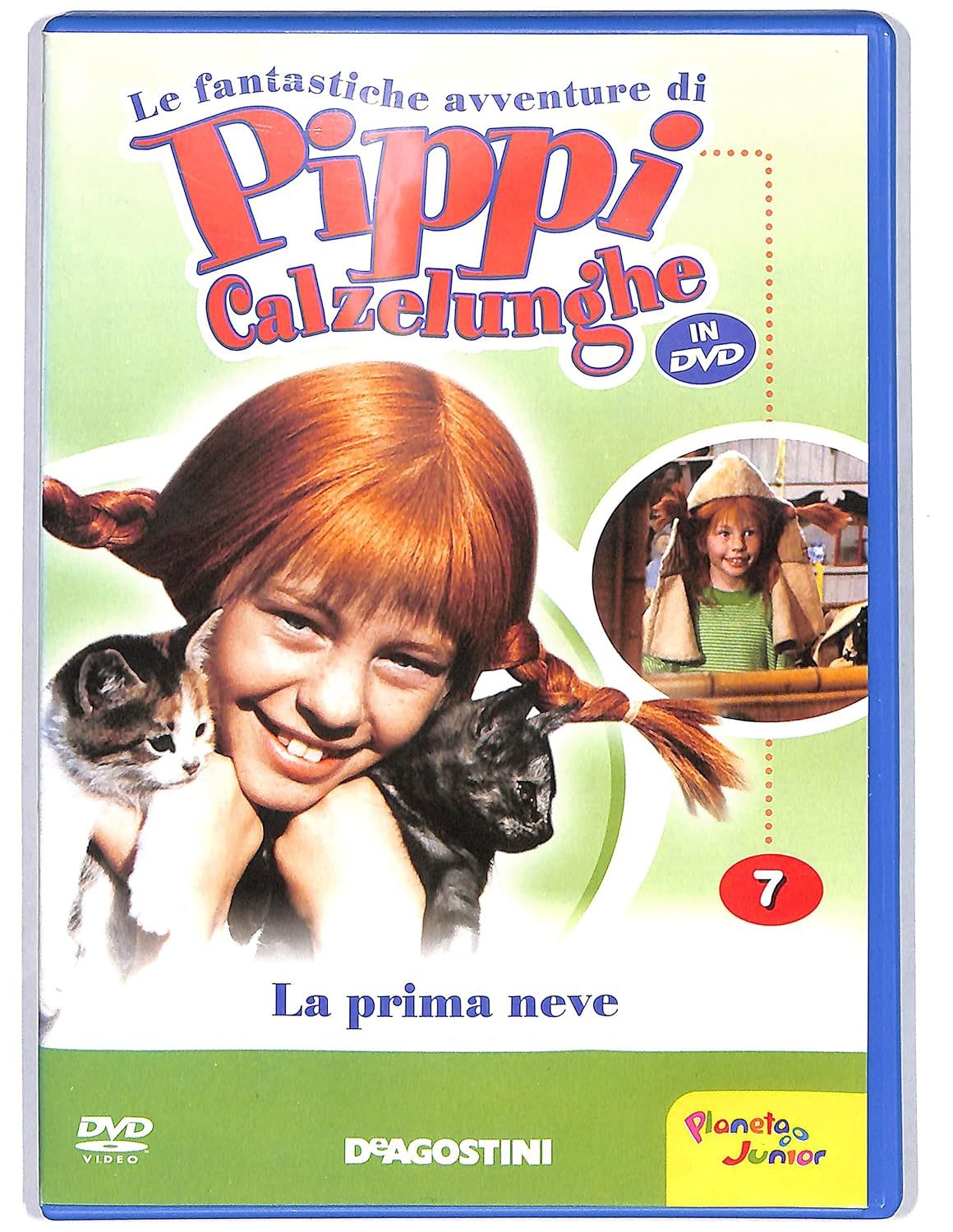 TeknoFilm - DVD – LE FANTASTICHE AVVENTURE DI PIPPI CALZELUNGHE Vol. 07 - LA PRIMA NEVE di Olle Hellbom (1969) - DE AGOSTINI