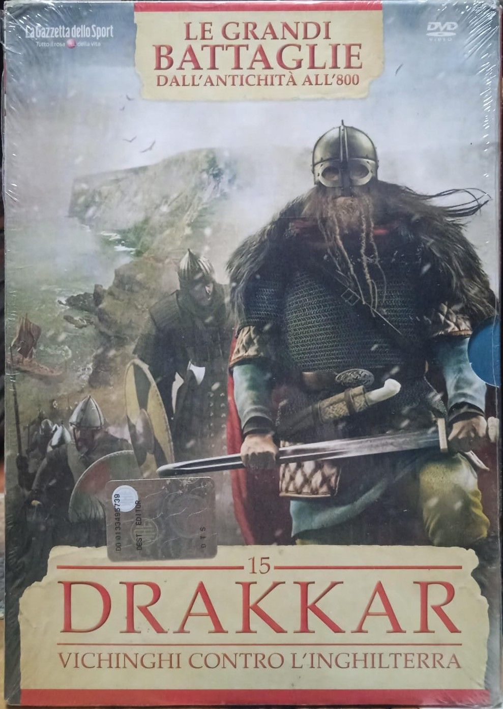 TeknoFilm – DVD – Le grandi battaglie (dall'antichità all'800) Vol. 15 - DRAKKAR: VICHINGHI CONTRO L'INGHILTERRA (2013) - GAZZETTA DELLO SPORT