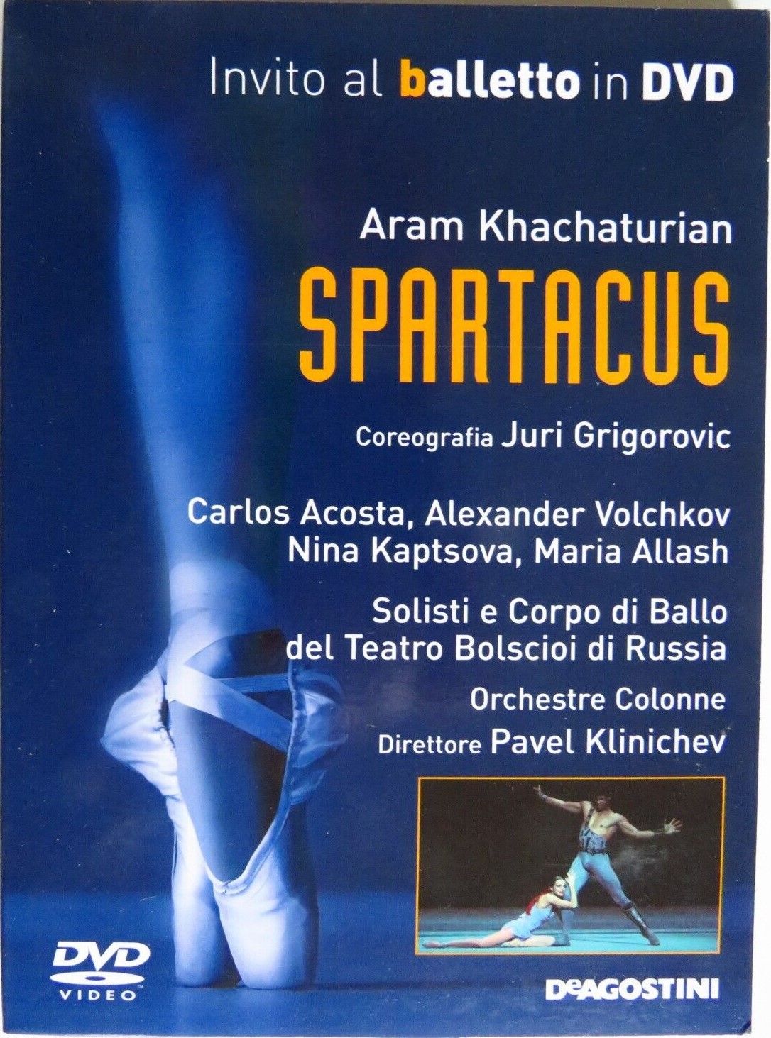 TeknoFilm - DVD (PAL + NTSC) – Invito al balletto Vol. 30 - SPARTACUS (Orchestre Colonne - Solisti e Corpo di Ballo del Teatro Bolscioi di Russia) di Ross MacGibbon (2008) - DE AGOSTINI