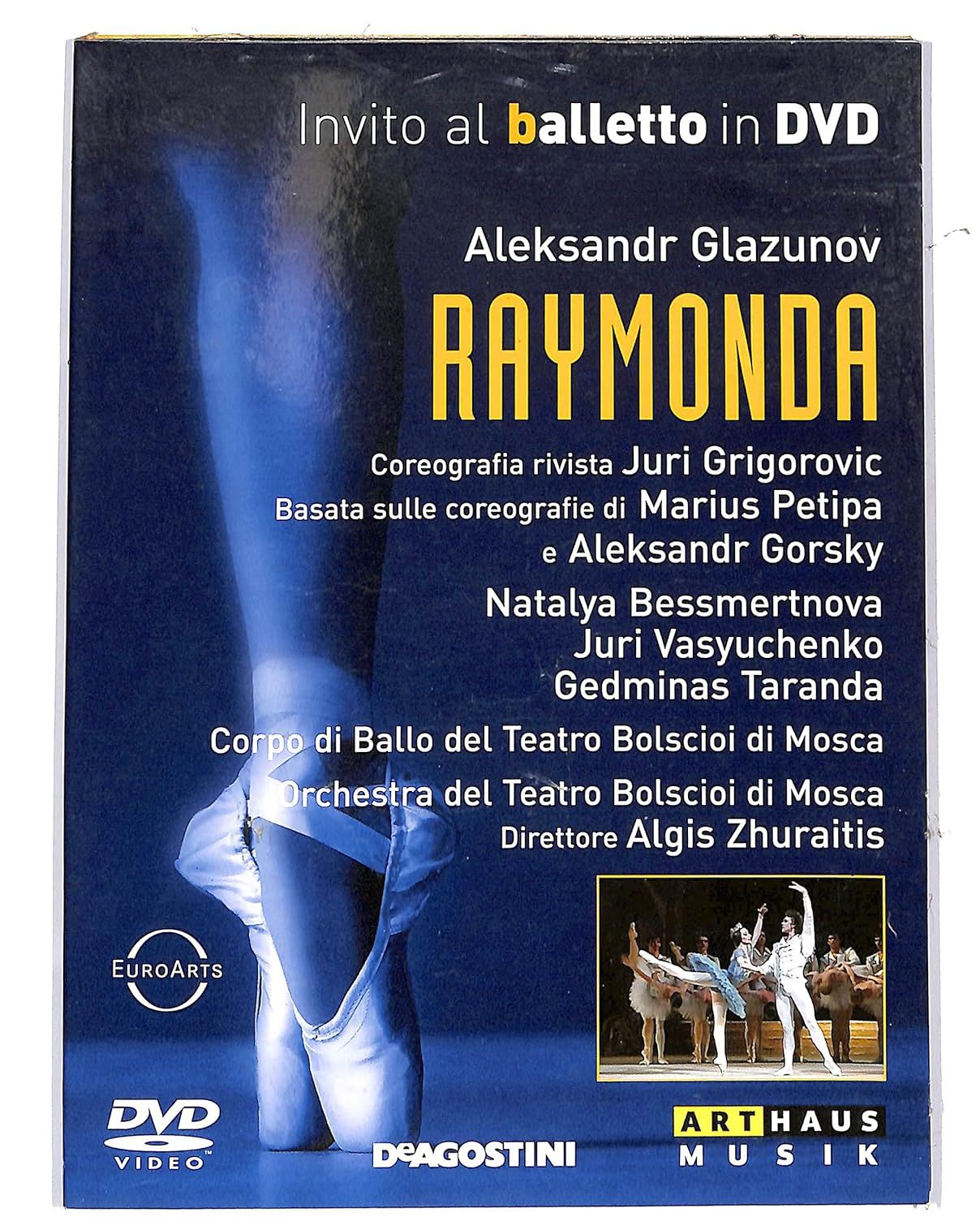 TeknoFilm - DVD – Invito al balletto Vol. 34 - RAYMONDA (Balletto e Orchestra del Teatro Bolscioi di Mosca) di Shuji Fujii (1989) - DE AGOSTINI