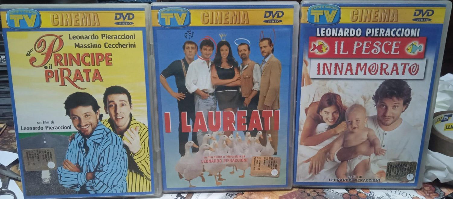 TeknoFilm - 3 DVD – LEONARDO PIERACCIONI COLLECTION: I LAUREATI - IL PRINCIPE E IL PIRATA - IL PESCE INNAMORATO - TV SORRISI E CANZONI