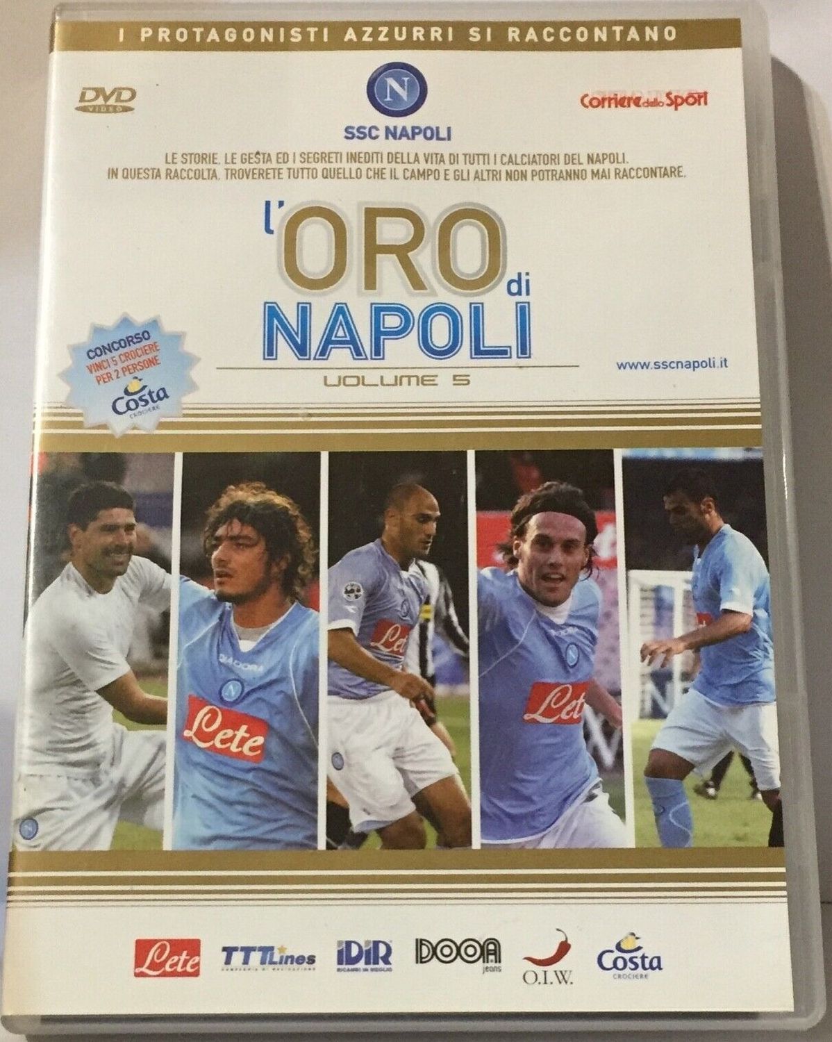 TeknoFilm - Box 5 DVD (Opera completa) – S.S.C. NAPOLI - L'ORO DI NAPOLI - CORRIERE DELLO SPORT