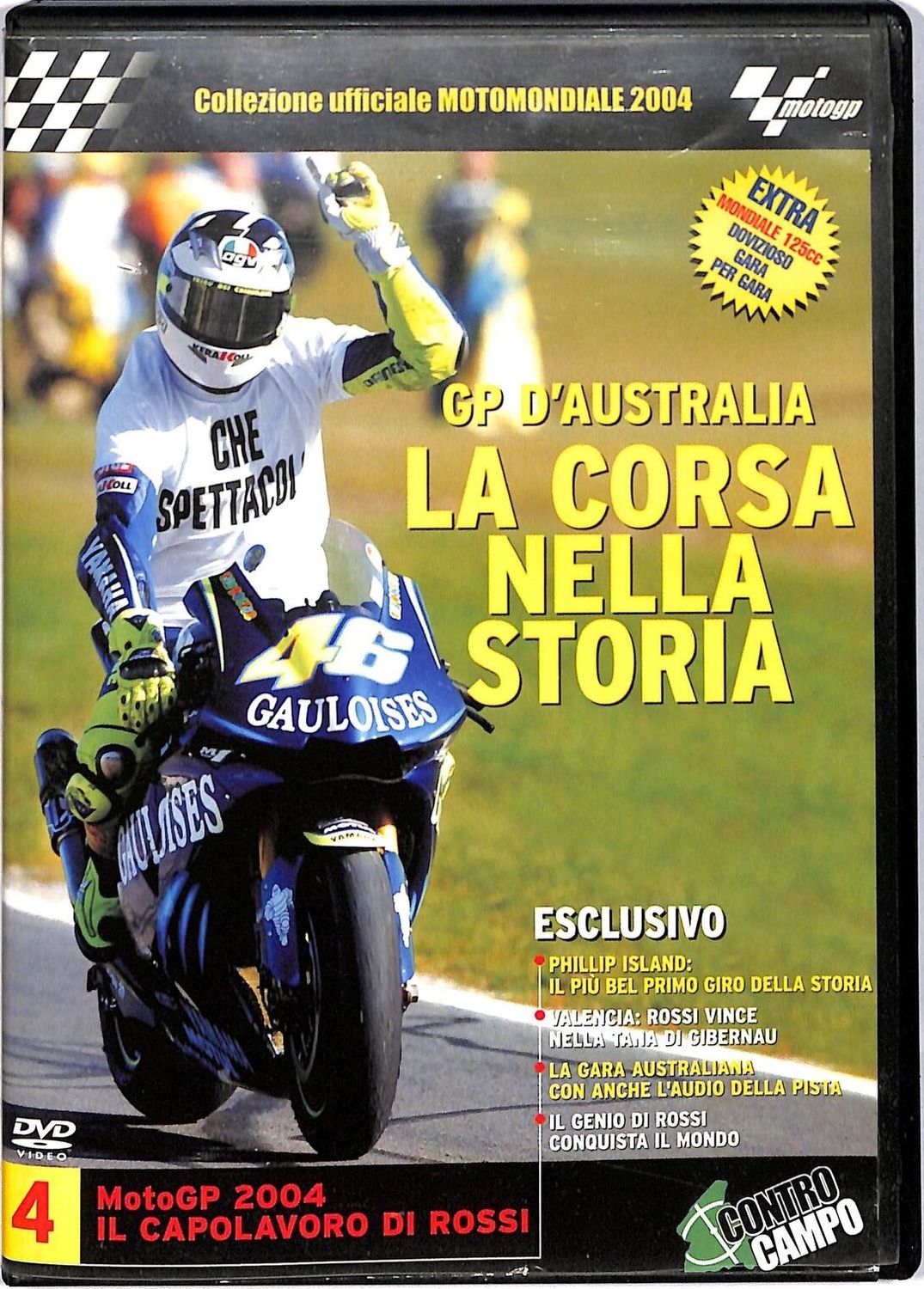 TeknoFilm - DVD – MOTOMONDIALE 2004 (Collezione ufficiale) Vol. 04 -  GP D'AUSTRALIA - LA CORSA NELLA STORIA di A.A.V.V. (2004) - GAZZETTA DELLO SPORT