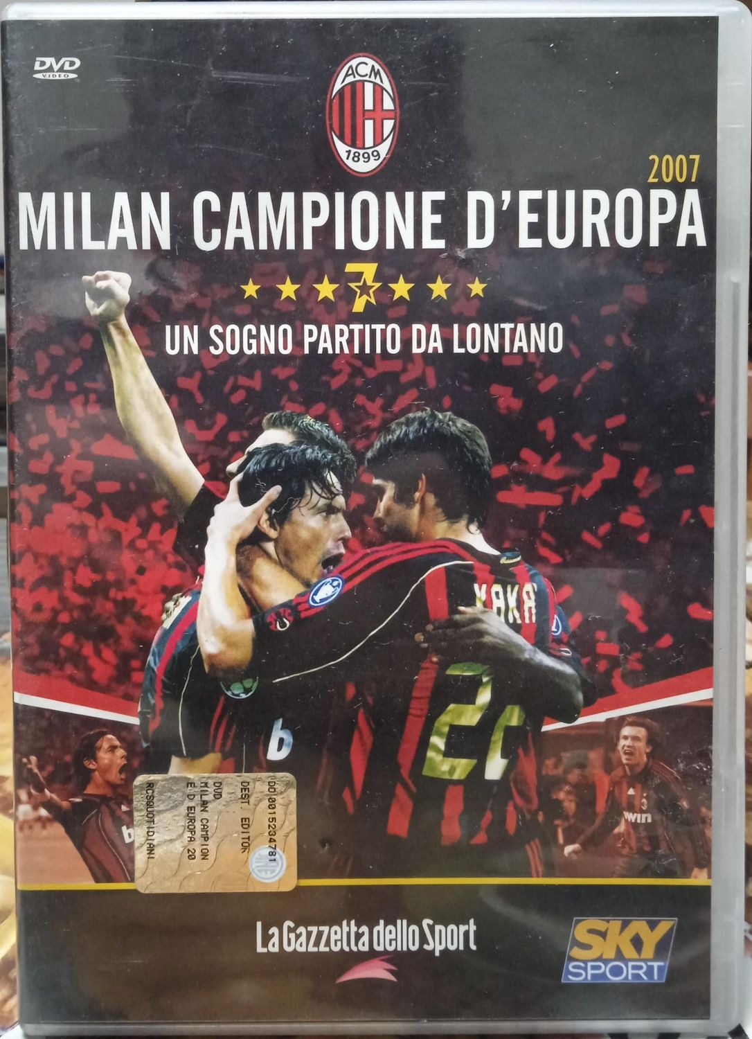 TeknoFilm - DVD – MILAN CAMPIONE D'EUROPA Vol. 01 - UN SOGNO PARTITO DA LONTANO (2007) - GAZZETTA DELLO SPORT