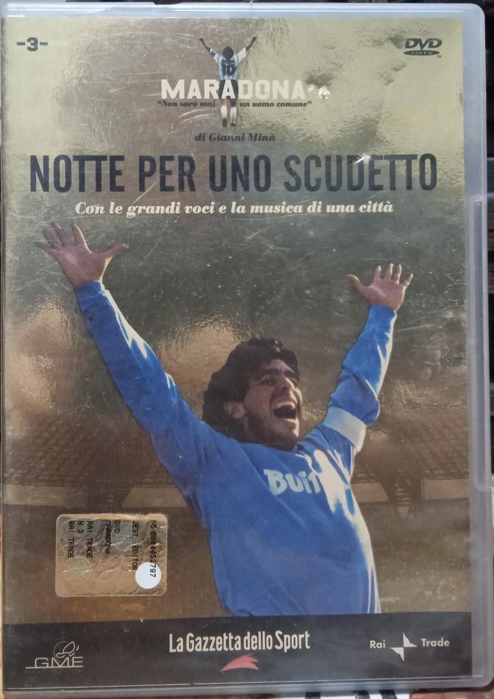 TeknoFilm - DVD – MARADONA - NON SARO' MAI UN UOMO COMUNE Vol. 03 - NOTTE PER UNO SCUDETTO di Gianni Minà - GAZZETTA DELLO SPORT