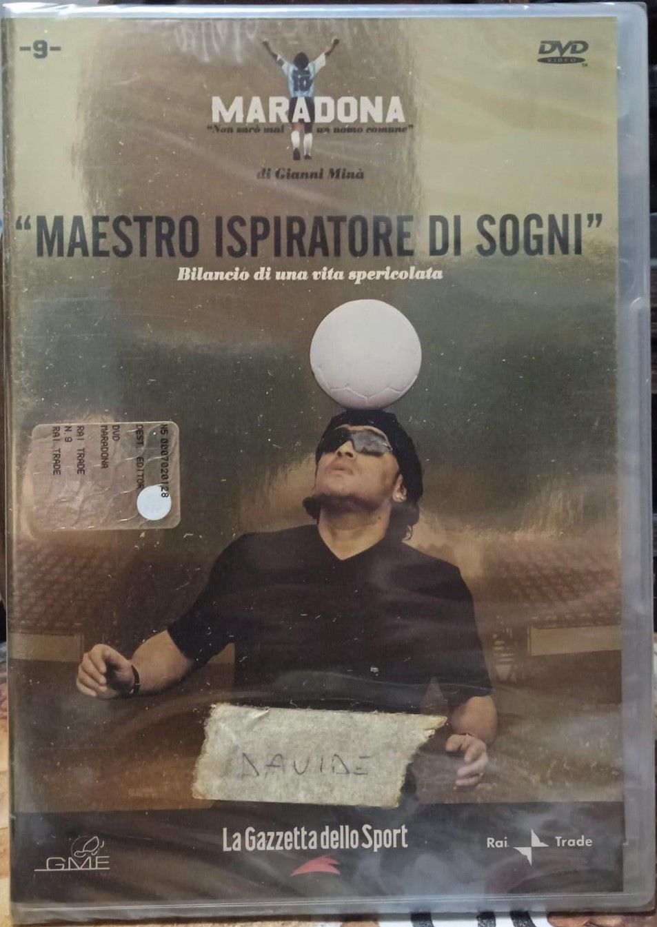 TeknoFilm - DVD – MARADONA - NON SARO' MAI UN UOMO COMUNE Vol. 09 - MAESTRO ISPIRATORE DI SOGNI di Gianni Minà - GAZZETTA DELLO SPORT