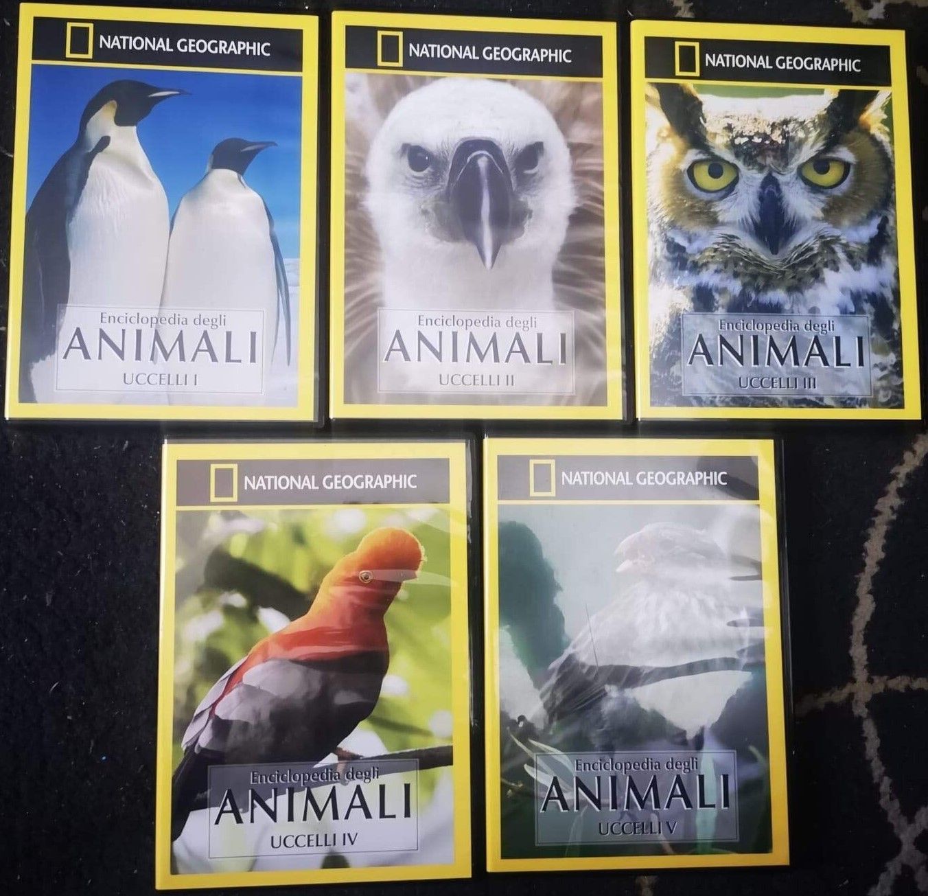 TeknoFilm - 5 DVD – NATIONAL GEOGRAPHIC - ENCICLOPEDIA DEGLI ANIMALI - UCCELLI I, UCCELLI II, UCCELLI III, UCCELLI IV e UCCELLI V (2001) - NATIONAL GEOGRAPHIC