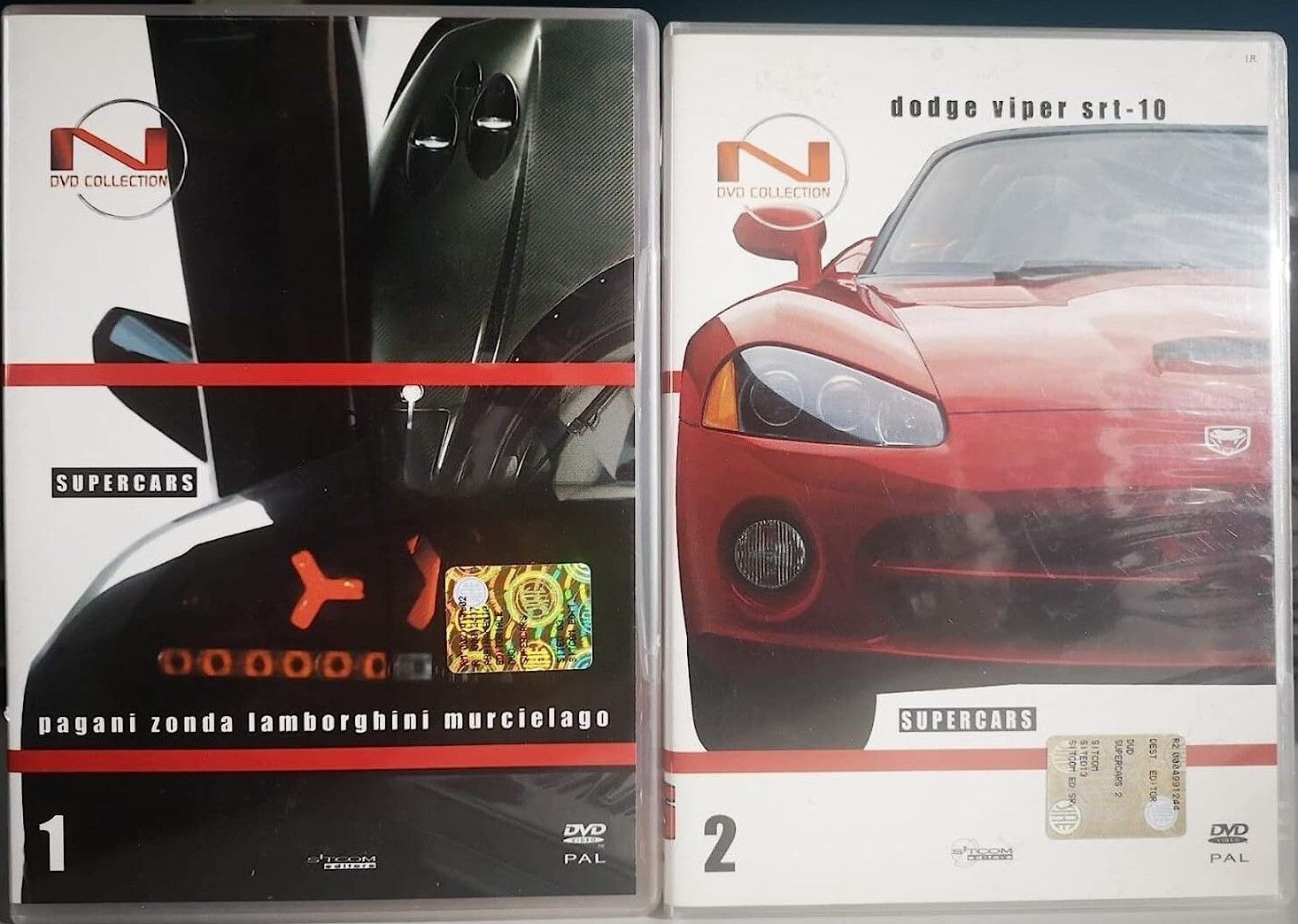 TeknoFilm - 2 DVD – N DVD COLLECTION (Auto) - SUPERCARS 1 (Pagazi, Zonda, Lamborghini, Nurcielago) e 2 (Dodge viper srt-10) - SITCOM
