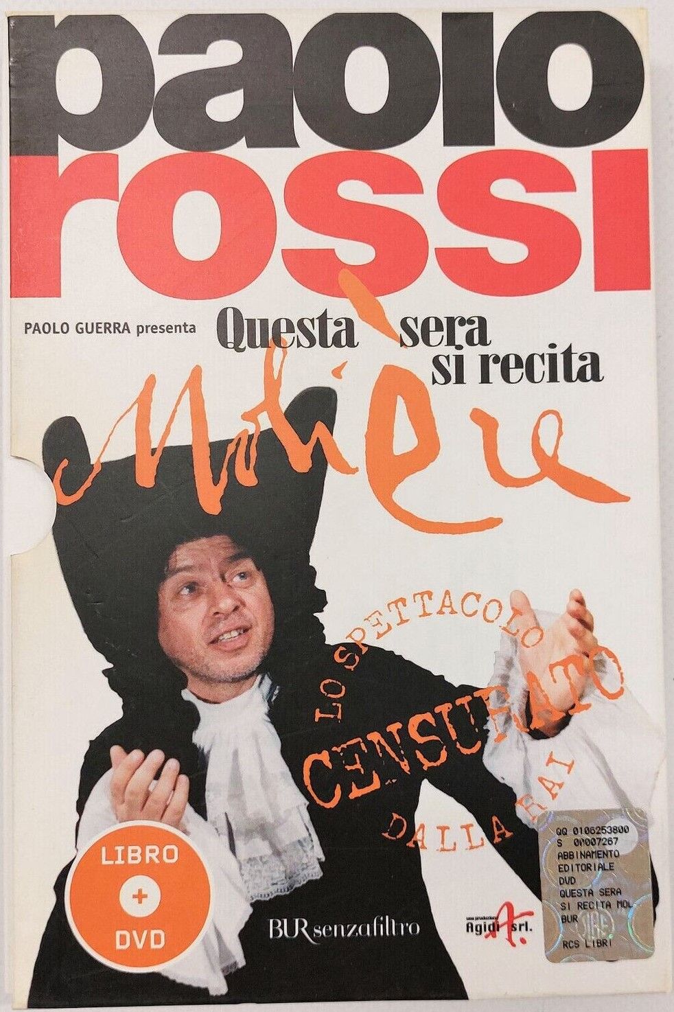 TeknoFilm - DVD + Book – PAOLO ROSSI - QUESTA SERA SI RECITA MOLIERE di Rinaldo Gaspari (2002) - RCS