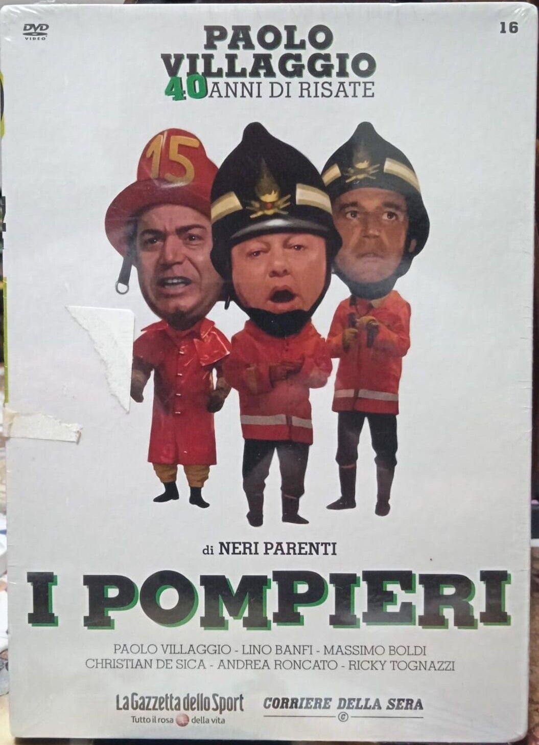 TeknoFilm - DVD – PAOLO VILLAGGIO: 40 ANNI DI RISATE Vol. 16 - I POMPIERI di Neri Parenti (1985) - GAZZETTA DELLO SPORT
