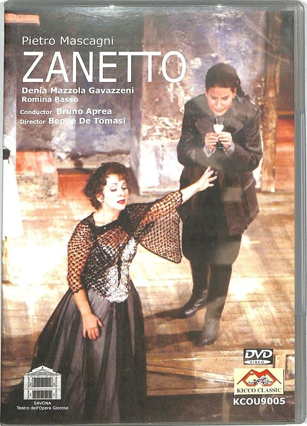 TeknoFilm - DVD (NTSC) –  Pietro Mascagni: ZANETTO (Teatro dell'Opera Giocosa Savona) di Beppe De Tomasi (2003) - KICCO CLASSIC