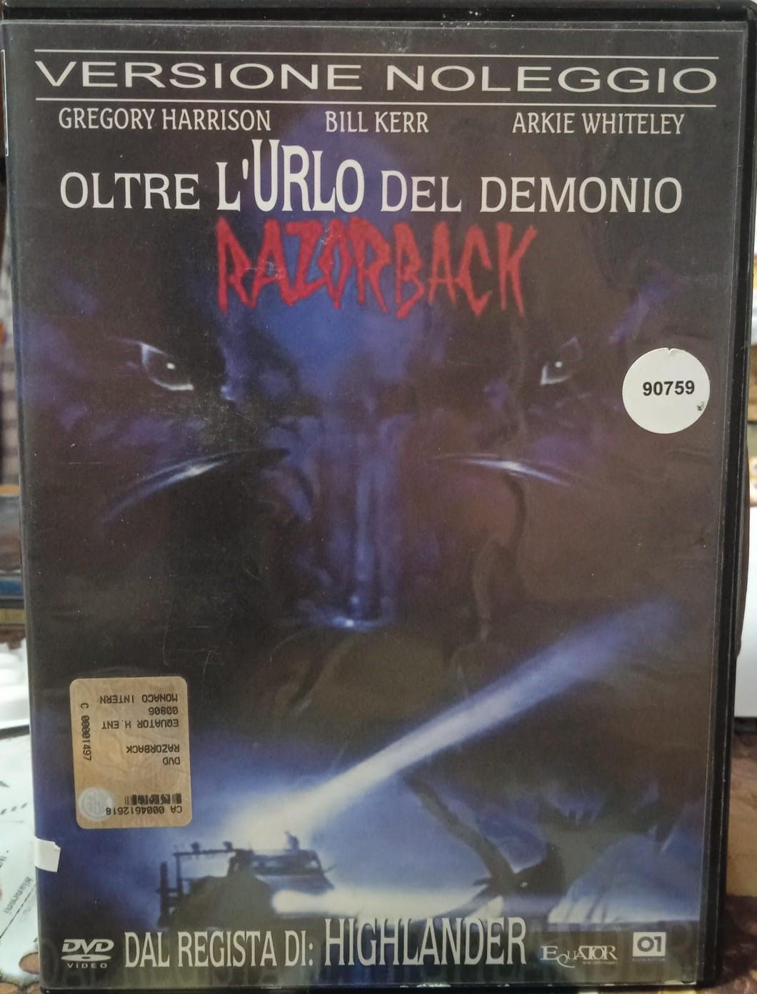 TeknoFilm - DVD –  RAZORBACK - OLTRE L'URLO DEL DEMONIO (Versione noleggio) di Russell Mulcahy (1984) - 01 DISTRIBUTION