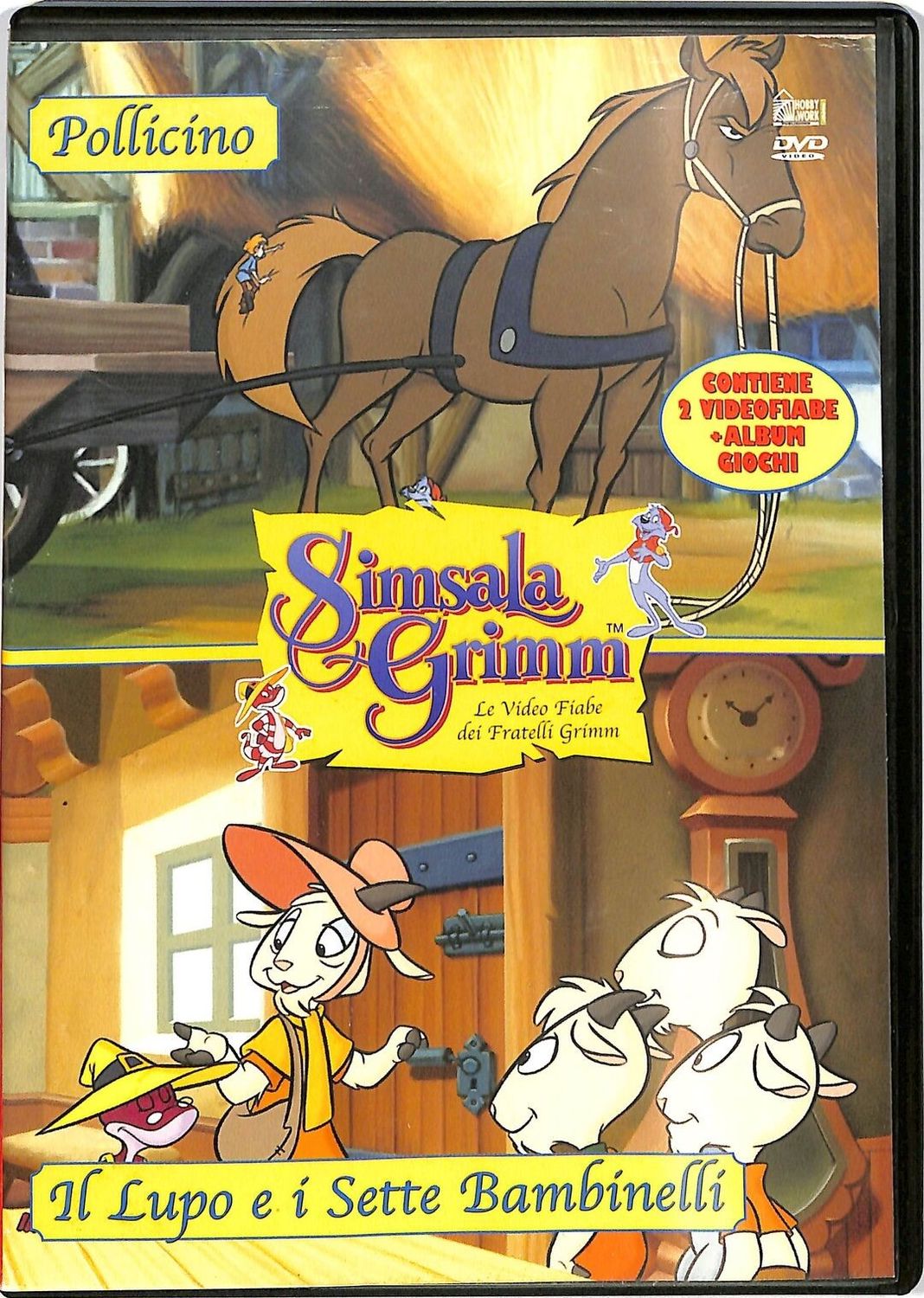 TeknoFilm - DVD - SIMSALA GRIMM - POLLICINO +  IL LUPO E I SETTE BAMBINELLI (2002) - HOBBY & WORK