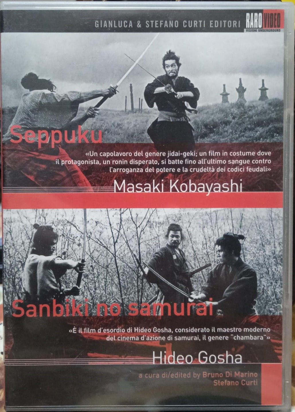 TeknoFilm - 2 DVD + Book (Lingua Japan - Sub. ITA + Eng.) – SEPPUKU (HARAKIRI) di Masaki Kobayashi (1962) + SANBIKI NO SAMURAI di Hideo Gosha (1964) - RARO VIDEO
