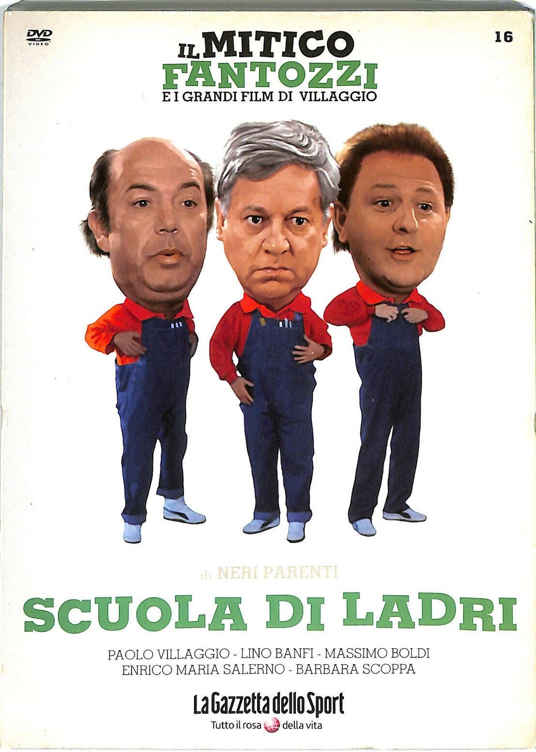TeknoFilm - DVD - PAOLO VILLAGGIO: 40 ANNI DI RISATE Vol. 16 - SCUOLA DI LADRI di Neri Parenti (1986) - GAZZETTA DELLO SPORT