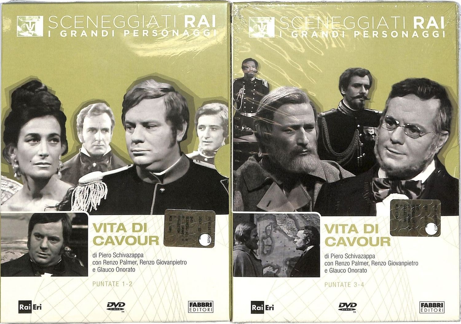 TeknoFilm - 2 DVD – Sceneggiati RAI: I grandi personaggi - VITA DI CAVOUR (Opera completa - 4 puntate) di Piero Schivazappa (1967) - RAI ERI