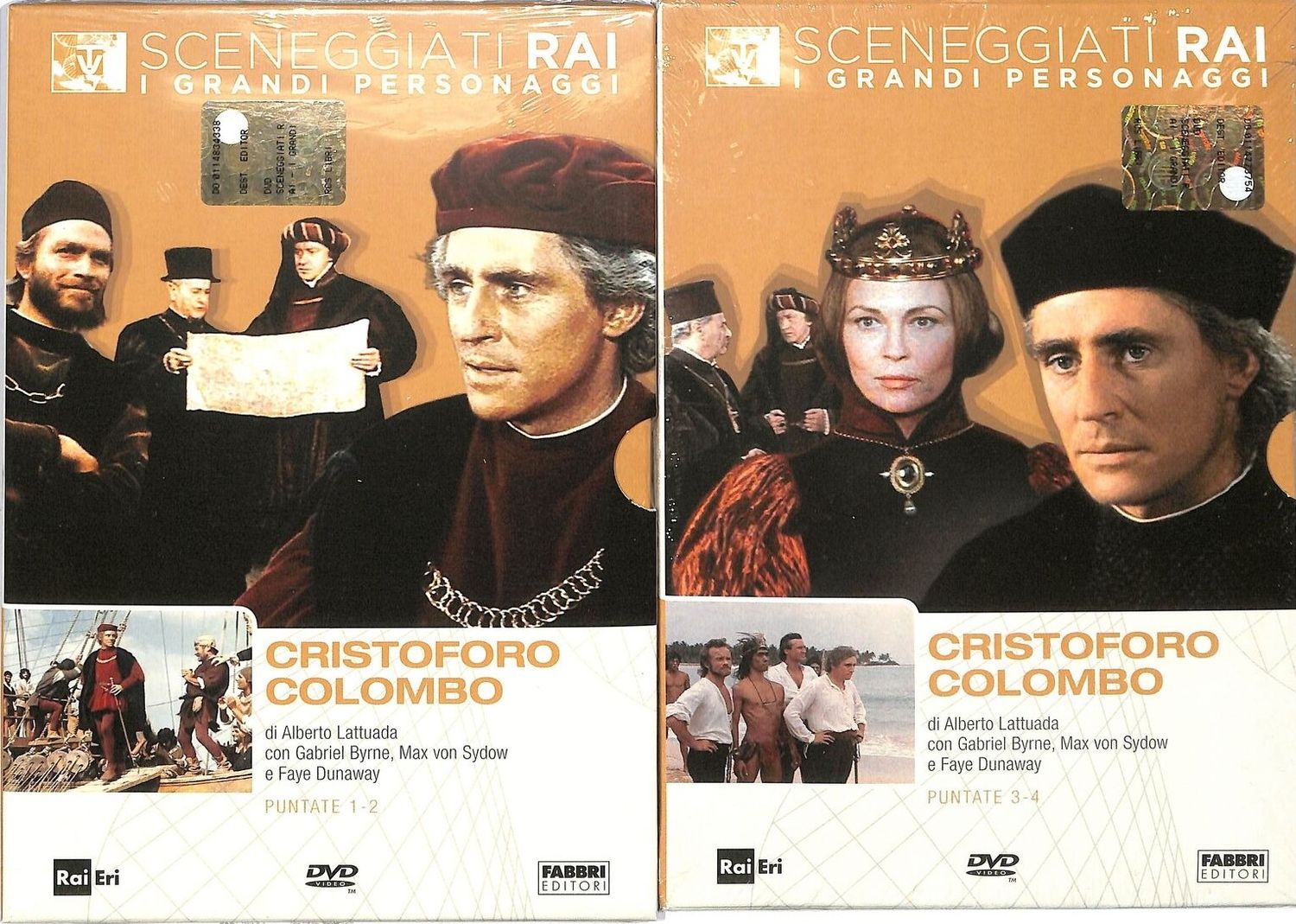 TeknoFilm - 2 DVD – Sceneggiati RAI: I grandi personaggi - CRISTOFORO COLOMBO (Opera completa - 4 puntate) di Alberto Lattuada (1985) - RAI ERI