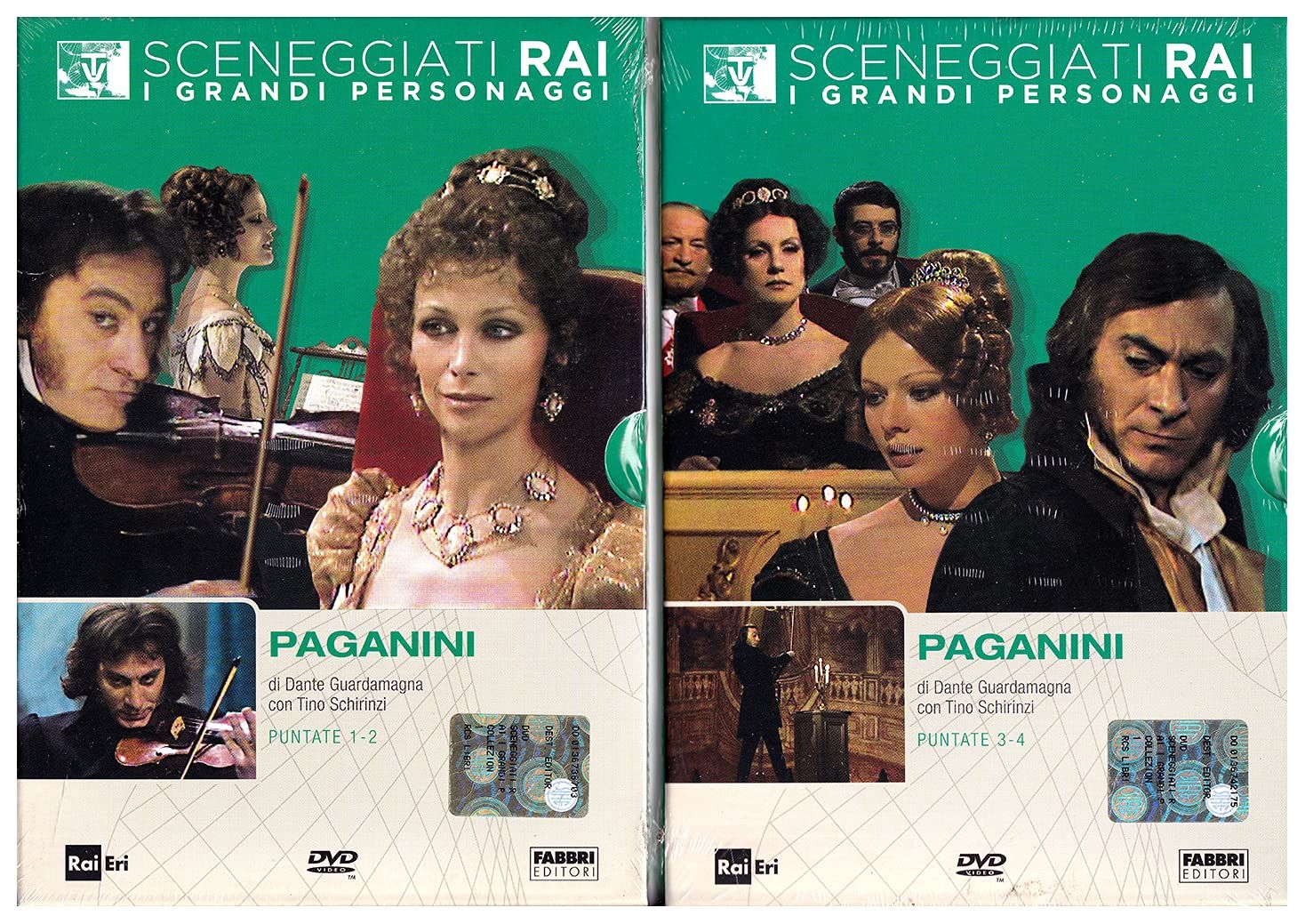 TeknoFilm - 2 DVD – Sceneggiati RAI: I grandi personaggi - PAGANINI (Opera completa - 4 puntate) di Dante Guardamagna (1976) - RAI ERI