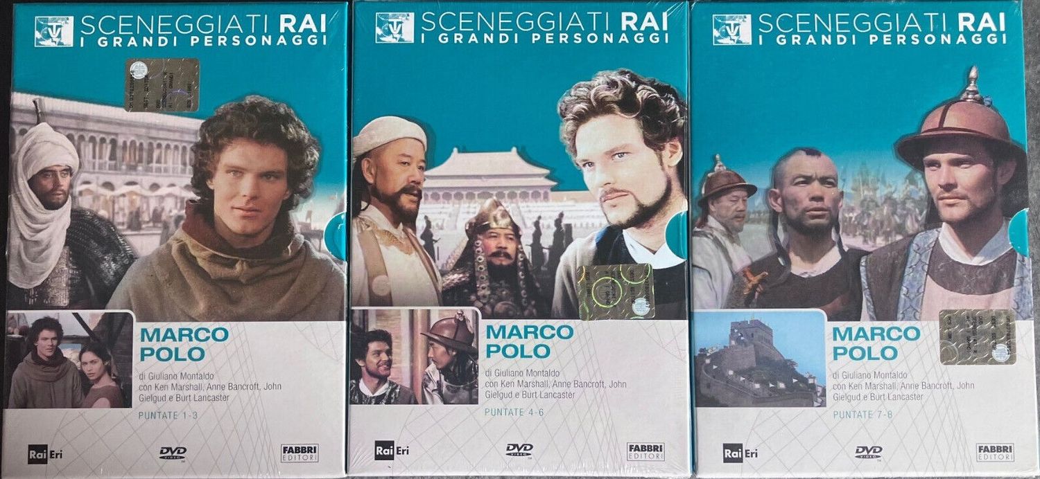 TeknoFilm - 3 DVD – Sceneggiati RAI: I grandi personaggi - MARCO POLO (Opera completa - 8 puntate) di Giuliano montaldo (1982) - RAI ERI