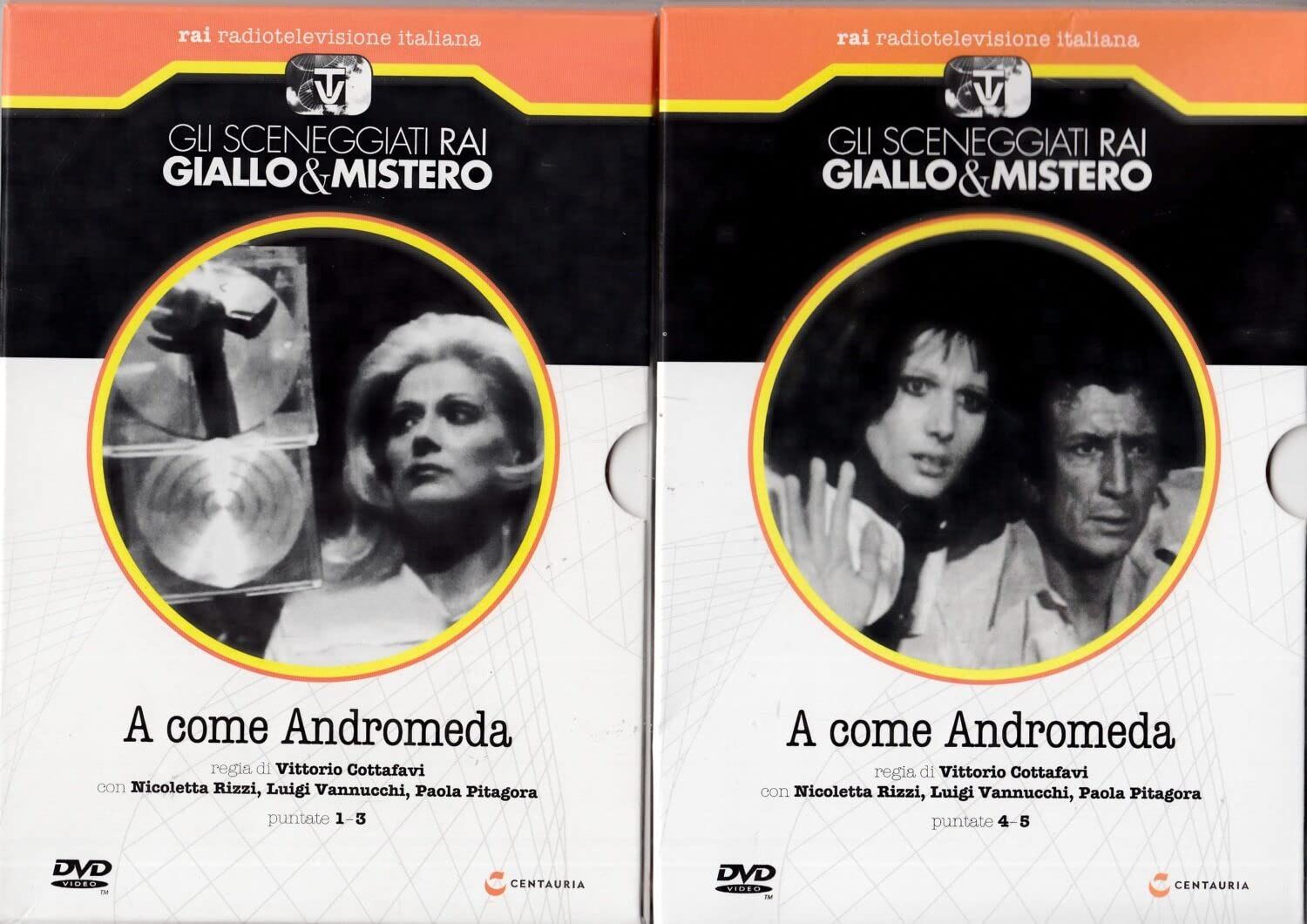 TeknoFilm - 2 DVD – Sceneggiati RAI - GIALLO & MISTERO - A COME ANDROMEDA (Opera completa - 5 puntate) di Vittorio Cottafavi (1972) - FABBRI EDITORI