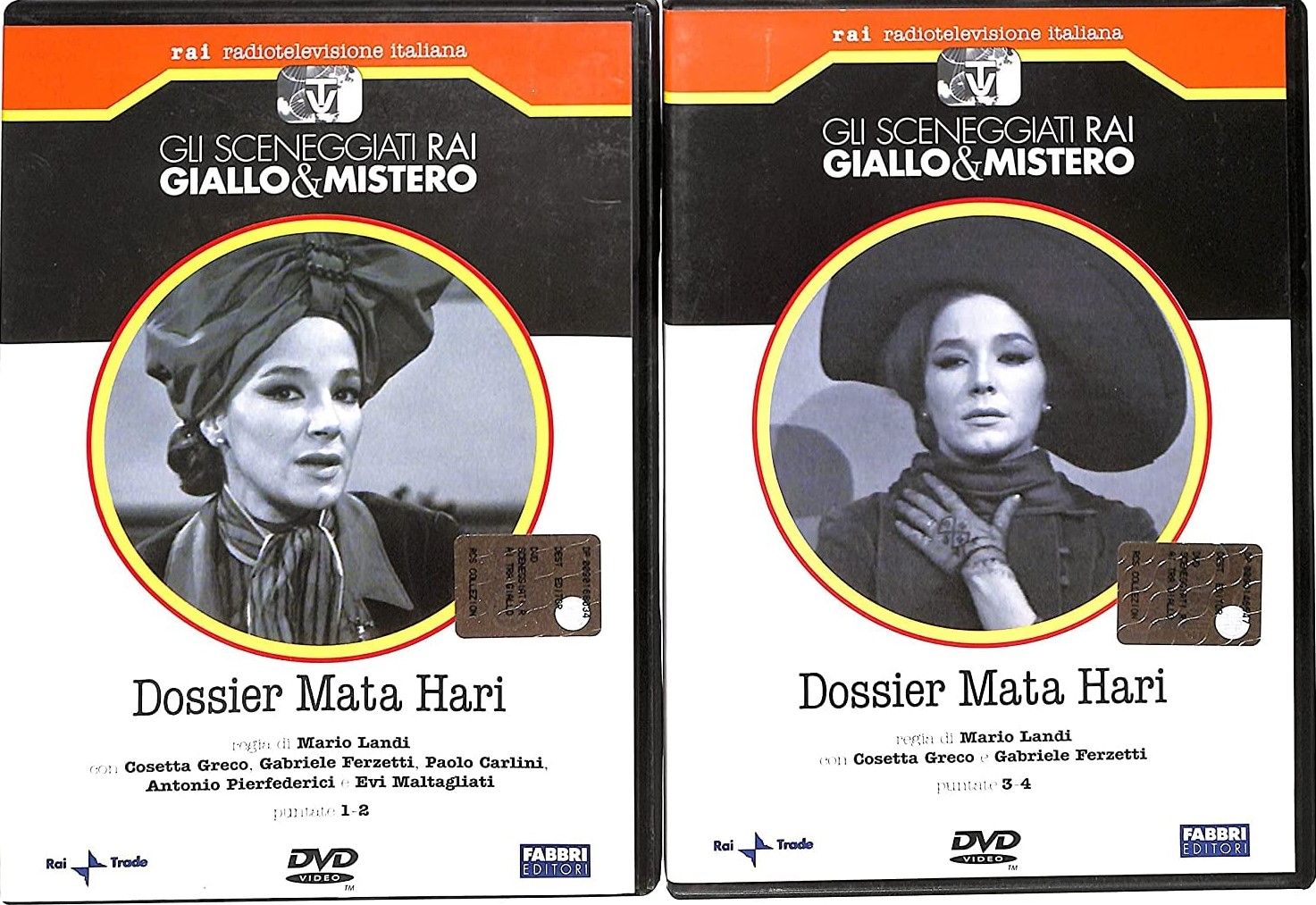 TeknoFilm - 2 DVD – Sceneggiati RAI - GIALLO & MISTERO - DOSSIER MATA HARI (Opera completa - 4 puntate) di Mario Landi (1967) - FABBRI EDITORI