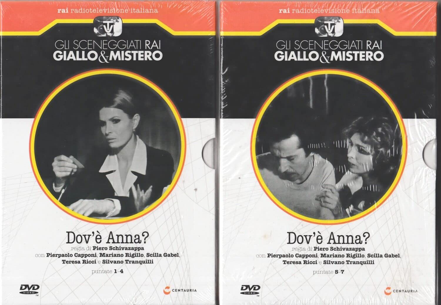 TeknoFilm - 2 DVD – Sceneggiati RAI - GIALLO & MISTERO - DOV'E' ANNA?  (Opera completa - 7 puntate) di Piero Schivazappa (1976) - FABBRI EDITORI