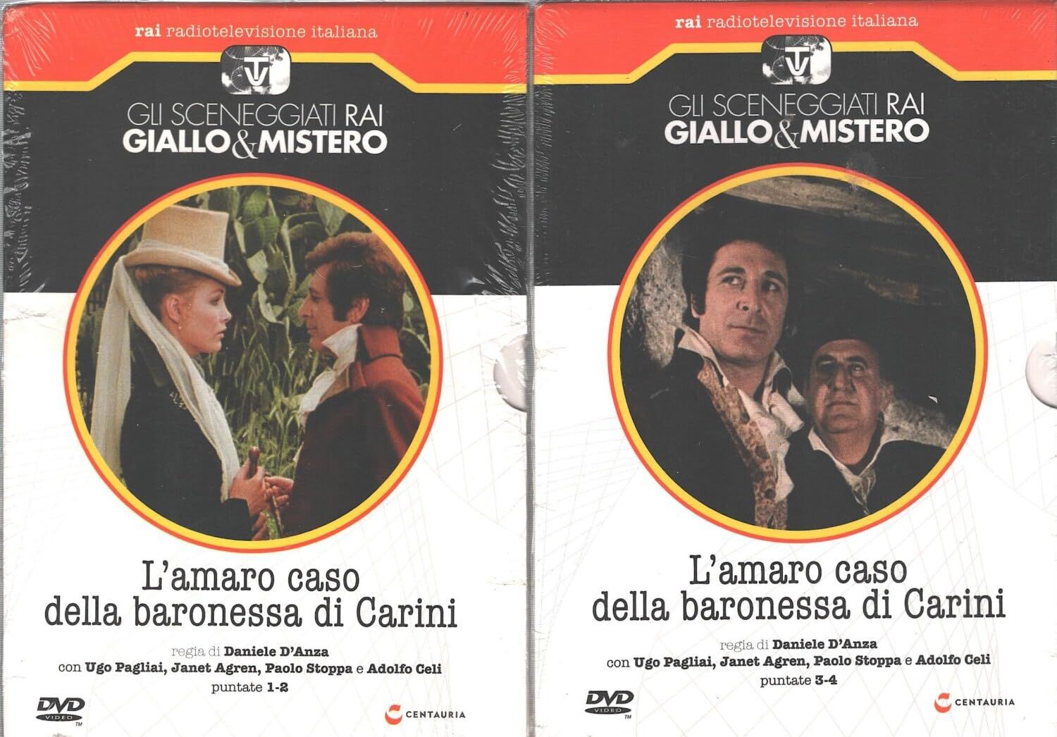 TeknoFilm - 2 DVD – Sceneggiati RAI - GIALLO & MISTERO - L'AMARO CASO DELLA BARONESSA DI CARINI (Opera completa - 4 puntate) di Daniele D'Anza (1975) - FABBRI EDITORI