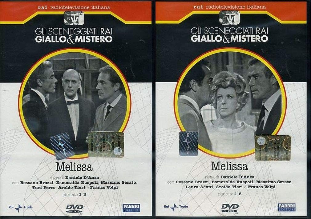 TeknoFilm - 2 DVD – Sceneggiati RAI - GIALLO & MISTERO - MELISSA (Opera completa - 6 puntate) di Daniele D'Anza (1966) - FABBRI EDITORI