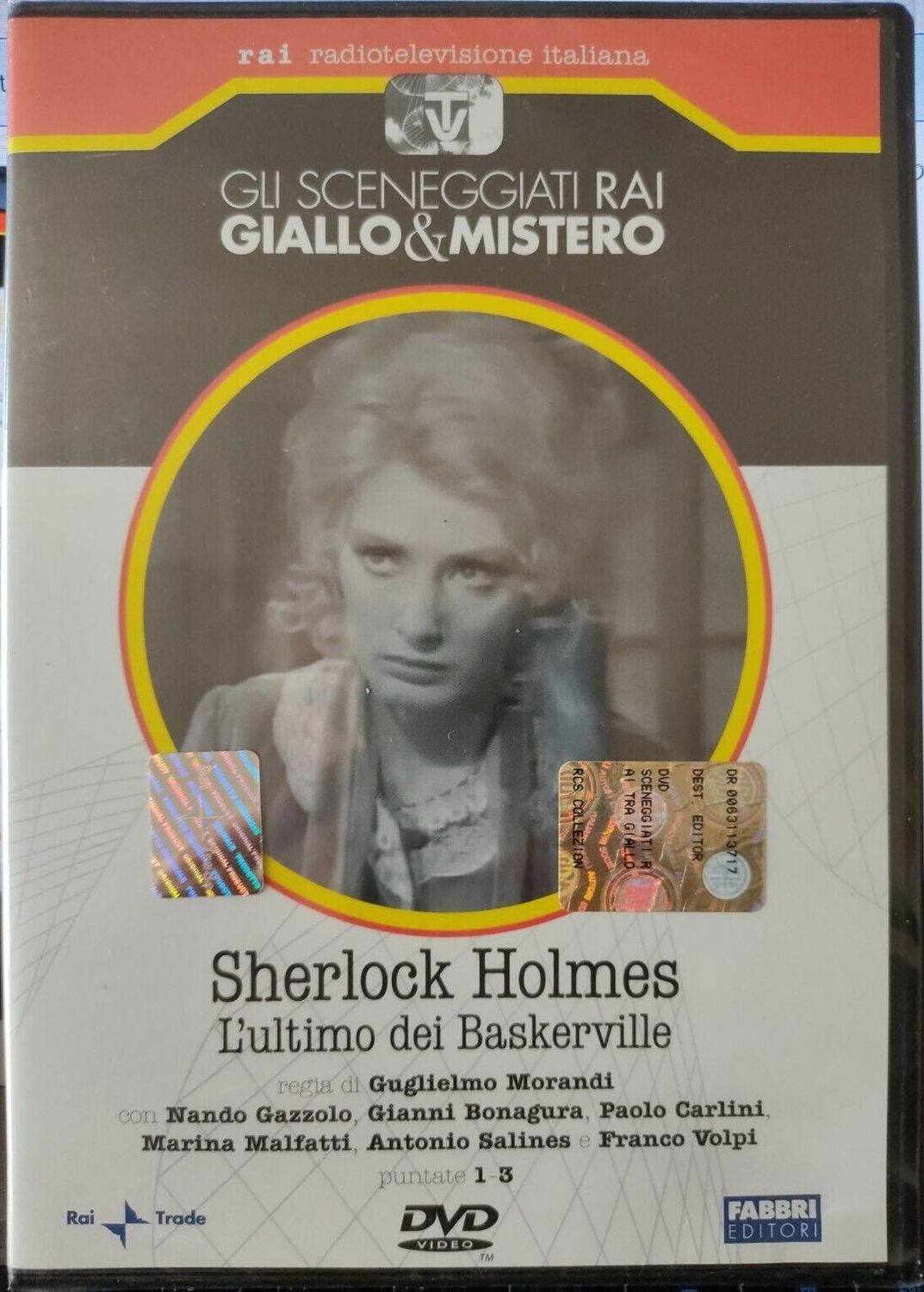 TeknoFilm - DVD – Sceneggiati RAI - GIALLO & MISTERO -  SHERLOCK HOLMES: L'ULTIMO DEI BASKERVILLE (Opera completa - 3 puntate) di Guglielmo Morandi (1968) - FABBRI EDITORI
